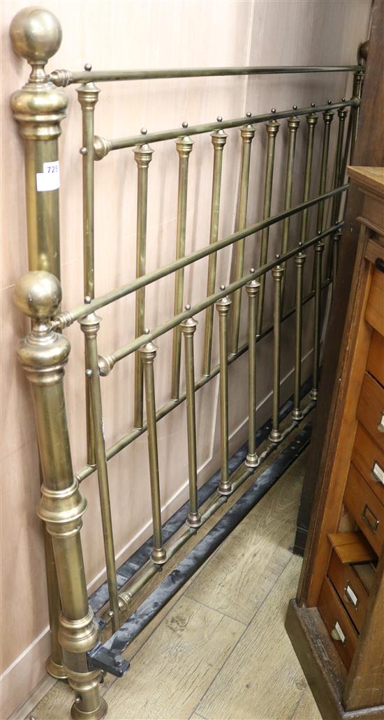 A Victorian style brass frame double bed frame, W.186cm
